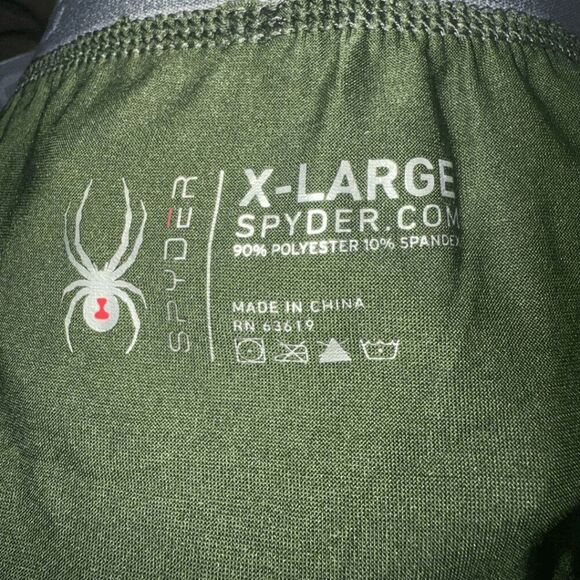 Spyder Men's Pair Of 2 Pull On Boxer Brief Army Green Blue Size XL - Picture 3 of 5